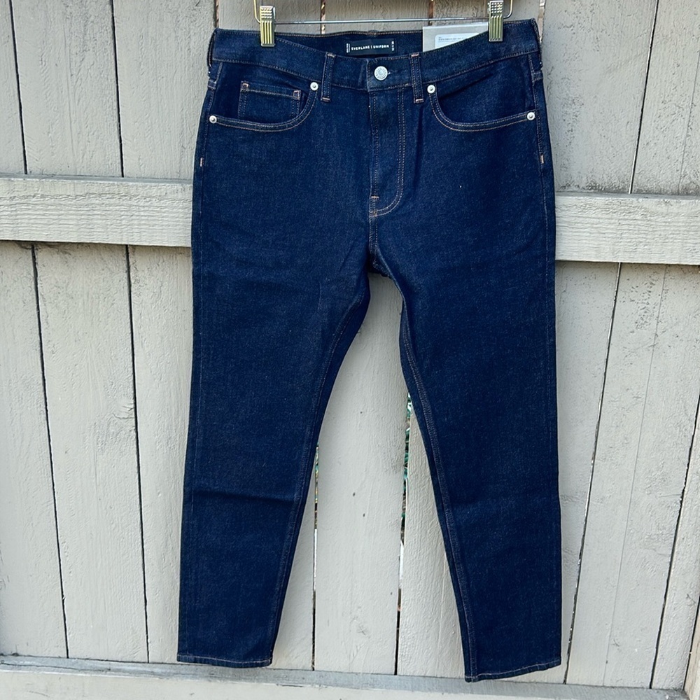 NWT Everlane The Straight Skinny 4 Way Stretch Organic Jean The Uniform 32x38